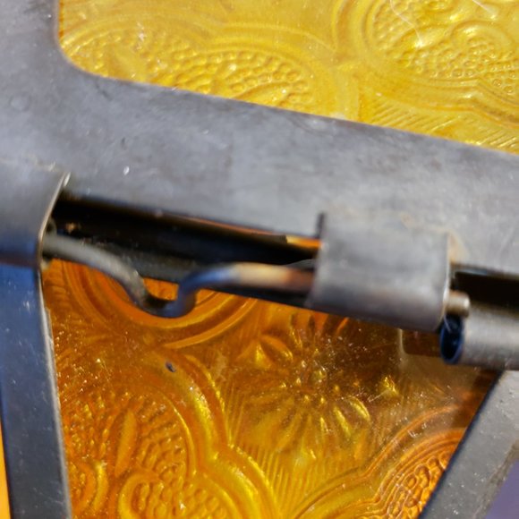 Moroccan Hanging Tealight Candle Lantern Yellow Glass Star - Picture 8 of 12